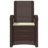 Chaise de jardin inclinable imitant le rotin Marron et crème PP 582809582809