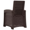 Chaise de jardin inclinable imitant le rotin Marron et crème PP 582809582809