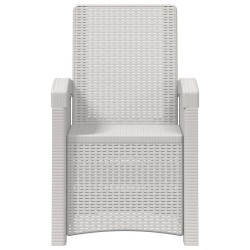 Chaise de jardin inclinable imitant le rotin 2 pcs Blanc PP 582810582810