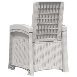 Chaise de jardin inclinable imitant le rotin 2 pcs Blanc PP 582810582810