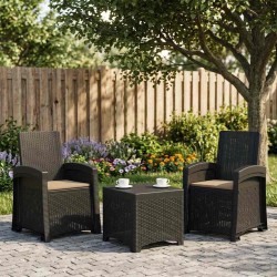 Chaise de jardin inclinable imitant le rotin 2 pcs PP 582811582811