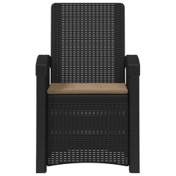 Chaise de jardin inclinable imitant le rotin 2 pcs PP 582811582811