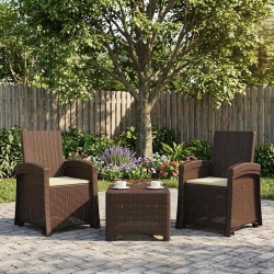 Chaise de jardin inclinable imitant le rotin 2 pcs PP 582812582812