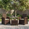 Chaise de jardin inclinable imitant le rotin 2 pcs PP 582812582812