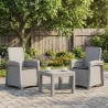 Chaise de jardin inclinable imitant le rotin 2 pcs PP 582813582813
