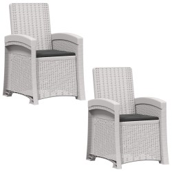 Chaise de jardin inclinable imitant le rotin 2 pcs PP 582813582813