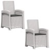 Chaise de jardin inclinable imitant le rotin 2 pcs PP 582813582813