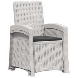 Chaise de jardin inclinable imitant le rotin 2 pcs PP 582813582813