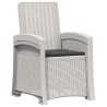 Chaise de jardin inclinable imitant le rotin 2 pcs PP 582813582813