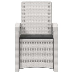 Chaise de jardin inclinable imitant le rotin 2 pcs PP 582813582813