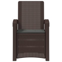 Chaise de jardin inclinable imitant le rotin 2 pcs PP 582814582814