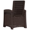 Chaise de jardin inclinable imitant le rotin 2 pcs PP 582814582814