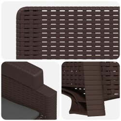 Chaise de jardin inclinable imitant le rotin 2 pcs PP 582814582814
