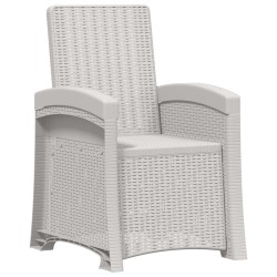 Chaise de jardin inclinable imitant le rotin Blanc PP 582815582815