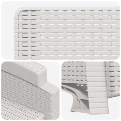 Chaise de jardin inclinable imitant le rotin Blanc PP 582815582815