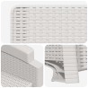 Chaise de jardin inclinable imitant le rotin Blanc PP 582815582815