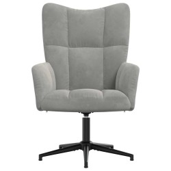 Chaise de relaxation Gris clair Velours 582817582817