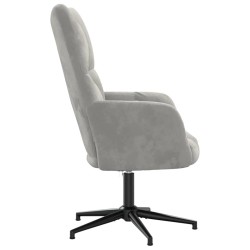 Chaise de relaxation Gris clair Velours 582817582817