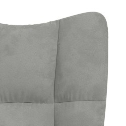 Chaise de relaxation Gris clair Velours 582817582817