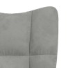 Chaise de relaxation Gris clair Velours 582817582817