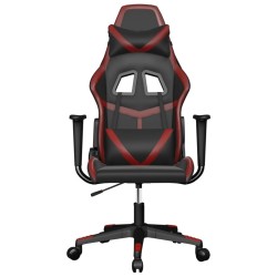 Chaise de jeu Noir et rouge bordeaux Similicuir 582824582824