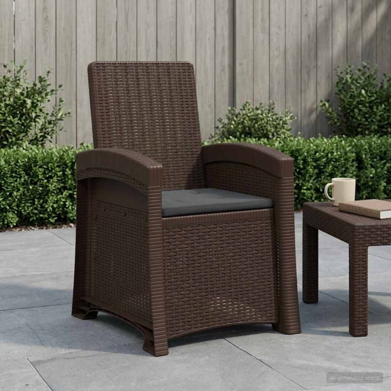 Chaise de jardin inclinable imitant le rotin PP 582831582831