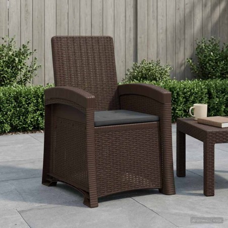 Chaise de jardin inclinable imitant le rotin PP 582831582831