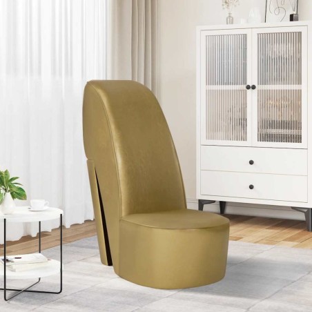 Chaise en forme de chaussure à talon haut Doré Similicuir 582841582841