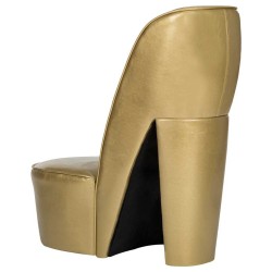 Chaise en forme de chaussure à talon haut Doré Similicuir 582841582841