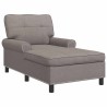 Chaise longue avec coussin Taupe 91 x 157 x 91 cm tissu 582848582848