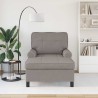 Chaise longue avec coussin Taupe 91 x 157 x 91 cm tissu 582848582848