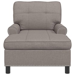 Chaise longue avec coussin Taupe 91 x 157 x 91 cm tissu 582848582848