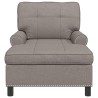 Chaise longue avec coussin Taupe 91 x 157 x 91 cm tissu 582848582848