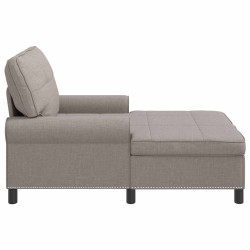 Chaise longue avec coussin Taupe 91 x 157 x 91 cm tissu 582848582848