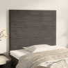 Tête de lit Gris foncé 100x5x118/128 cm Velours 582849582849