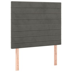 Tête de lit Gris foncé 100x5x118/128 cm Velours 582849582849