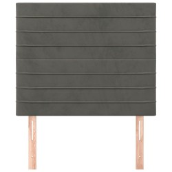 Tête de lit Gris foncé 100x5x118/128 cm Velours 582849582849
