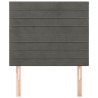 Tête de lit Gris foncé 100x5x118/128 cm Velours 582849582849
