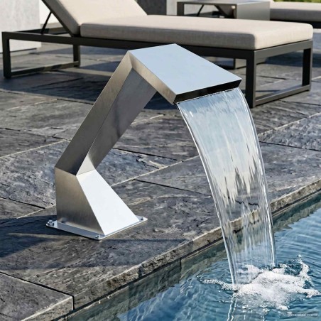 Cascade de piscine avec LED RGB Acier inoxydable Argenté 582850582850