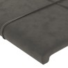 Tête de lit avec oreilles Gris foncé 203x23x118/128 cm Velours 582851582851