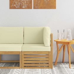 Canapé d'angle extérieur Bois d'Acacia Massif Blanc 582852582852