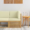 Canapé d'angle extérieur Bois d'Acacia Massif Blanc 582852582852