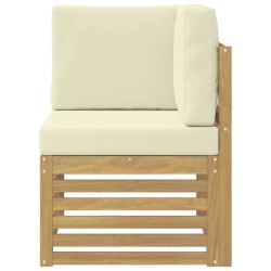 Canapé d'angle extérieur Bois d'Acacia Massif Blanc 582852582852