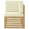 Canapé d'angle extérieur Bois d'Acacia Massif Blanc 582852582852