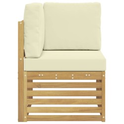 Canapé d'angle extérieur Bois d'Acacia Massif Blanc 582852582852