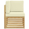 Canapé d'angle extérieur Bois d'Acacia Massif Blanc 582852582852