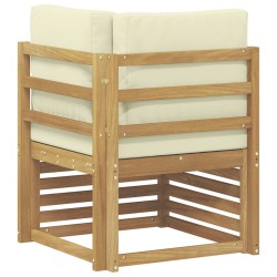 Canapé d'angle extérieur Bois d'Acacia Massif Blanc 582852582852