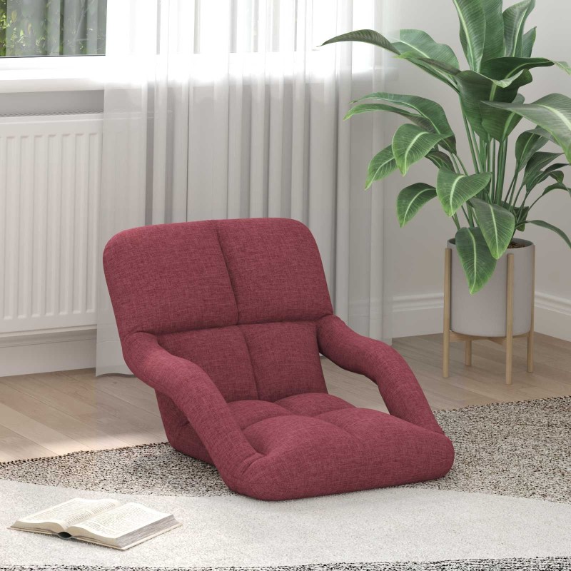 Chaise de sol réglable avec accoudoir Bordeaux 582853582853