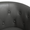 Chaise cabriolet avec repose-pied gris similicuir 582857582857