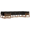 Ensemble de canapés d'extérieur 7 pcs Naturel et Noir 582859582859